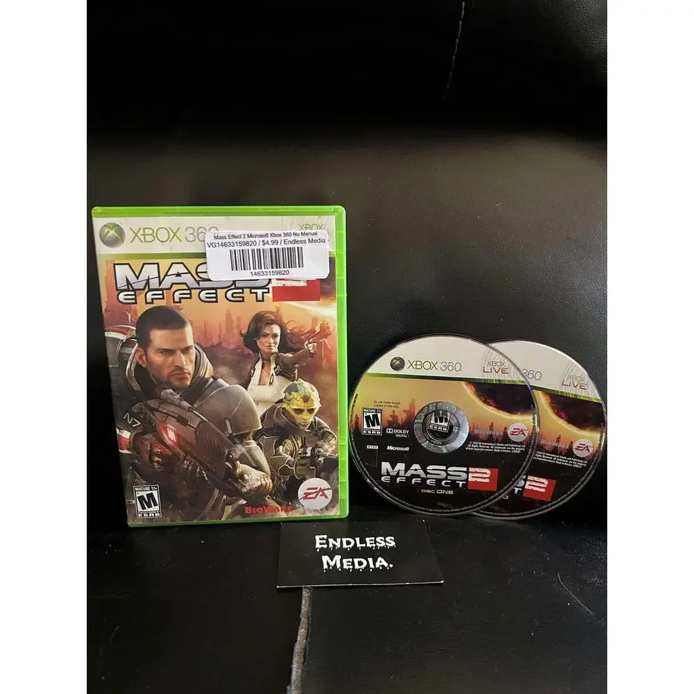 Mass Effect 2‎ Microsoft Xbox 360 Item and Box Video Game
